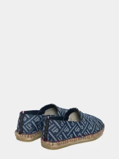 Alpercatas denim com monograma e sola de borracha|LION OF PORCHES Outlet