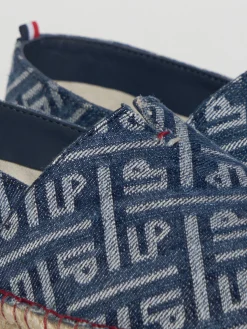 Alpercatas denim com monograma e sola de borracha|LION OF PORCHES Outlet