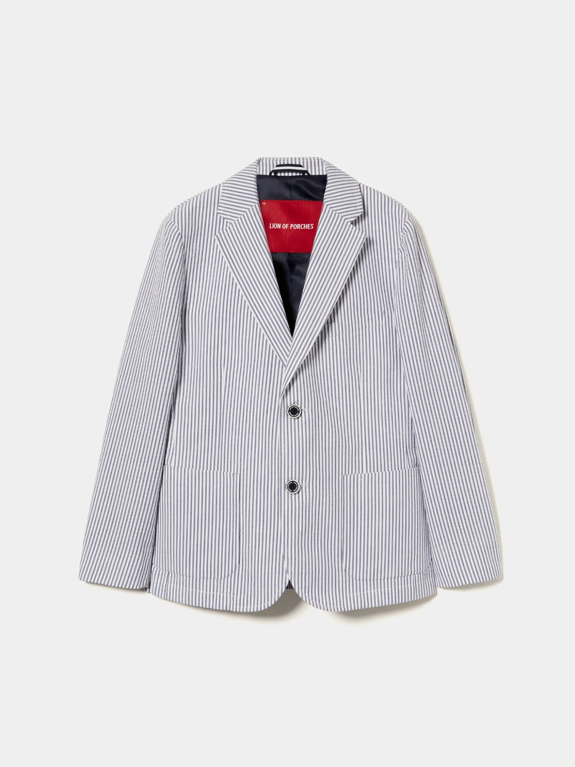Blazer às riscas de popelina|LION OF PORCHES Store