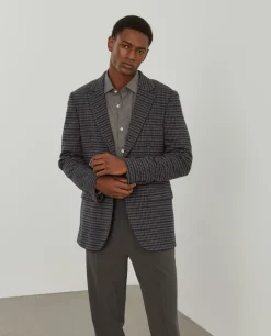 Blazer slim fit em algodão e lã|LION OF PORCHES Outlet