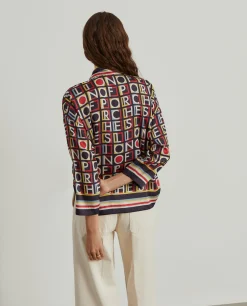 Blusa com estampado e laçada|LION OF PORCHES Sale