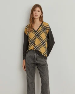 Blusa com estampado xadrez|LION OF PORCHES Cheap