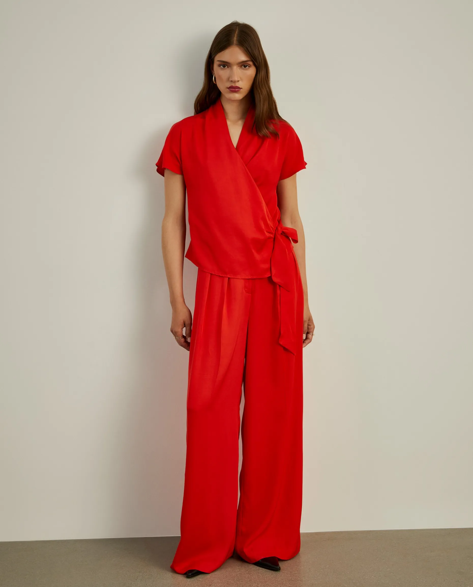 Blusa com trespasse e franzido|LION OF PORCHES Discount
