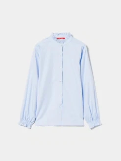 Blusa de algodão com folhos|LION OF PORCHES Sale
