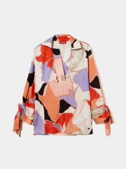 Blusa de algodão com padrão abstrato|LION OF PORCHES Shop