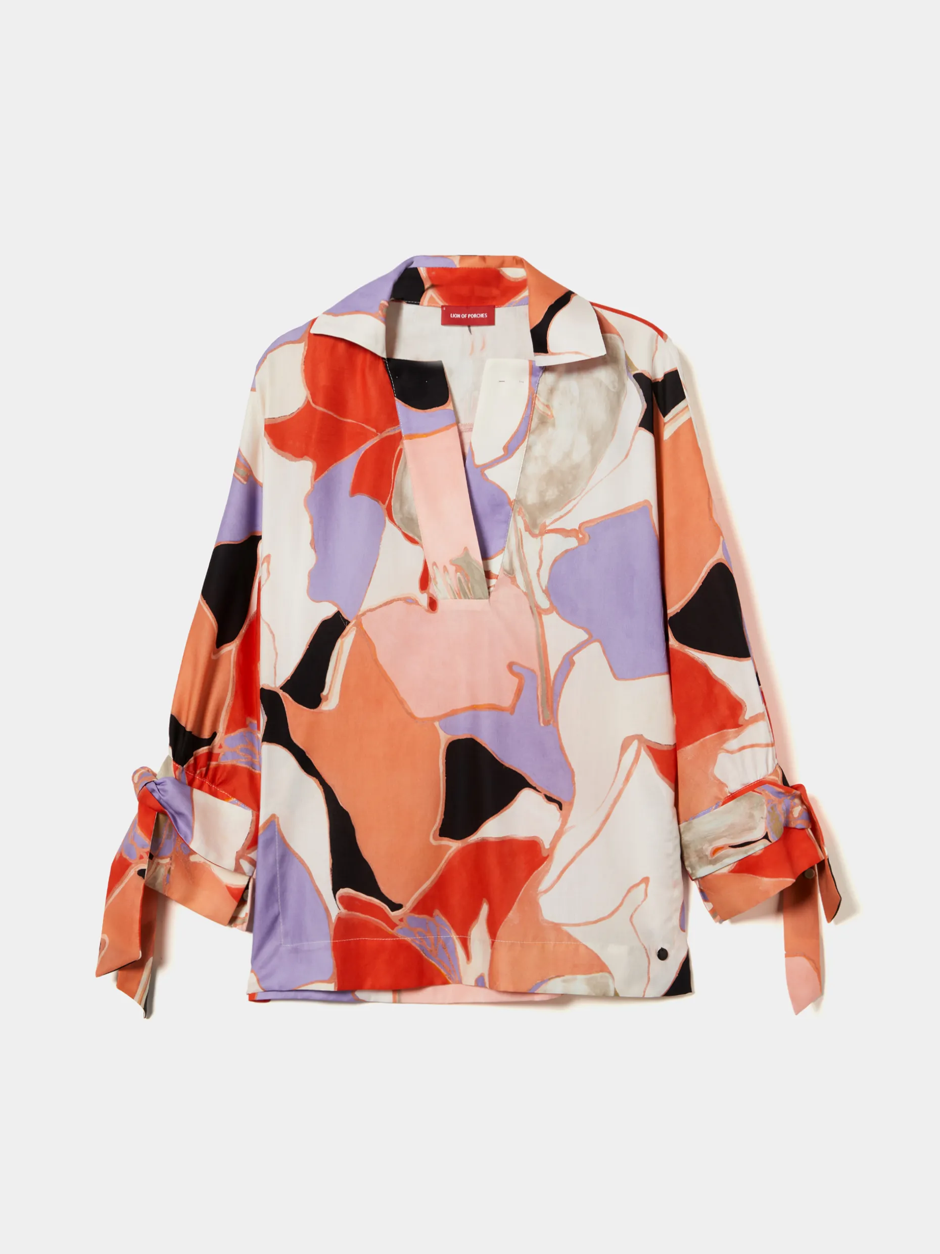 Blusa de algodão com padrão abstrato|LION OF PORCHES Shop