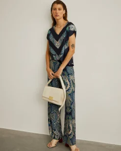 Blusa de manga curta com estampado|LION OF PORCHES New