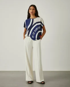 Blusa decote redondo com padrão geométrico|LION OF PORCHES Cheap