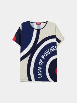 Blusa decote redondo com padrão geométrico|LION OF PORCHES Cheap