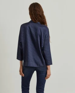 Blusa estampada com laçada|LION OF PORCHES Flash Sale