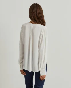 Blusa fluida decote em V|LION OF PORCHES Flash Sale