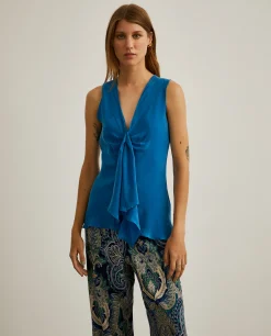 Blusa fluida sem mangas|LION OF PORCHES Cheap