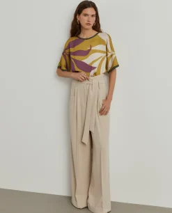 Blusa manga curta estampada|LION OF PORCHES Cheap