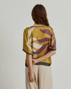 Blusa manga curta estampada|LION OF PORCHES Cheap