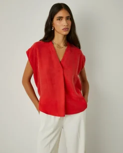 Blusa sem mangas em cupro|LION OF PORCHES Shop