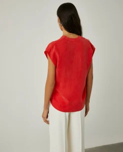 Blusa sem mangas em cupro|LION OF PORCHES Shop