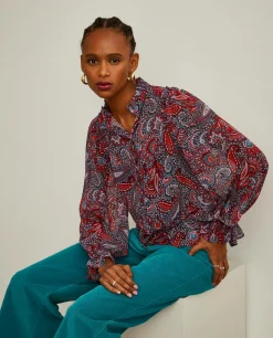 Blusa semitransparente com padrão cornucópias|LION OF PORCHES Hot