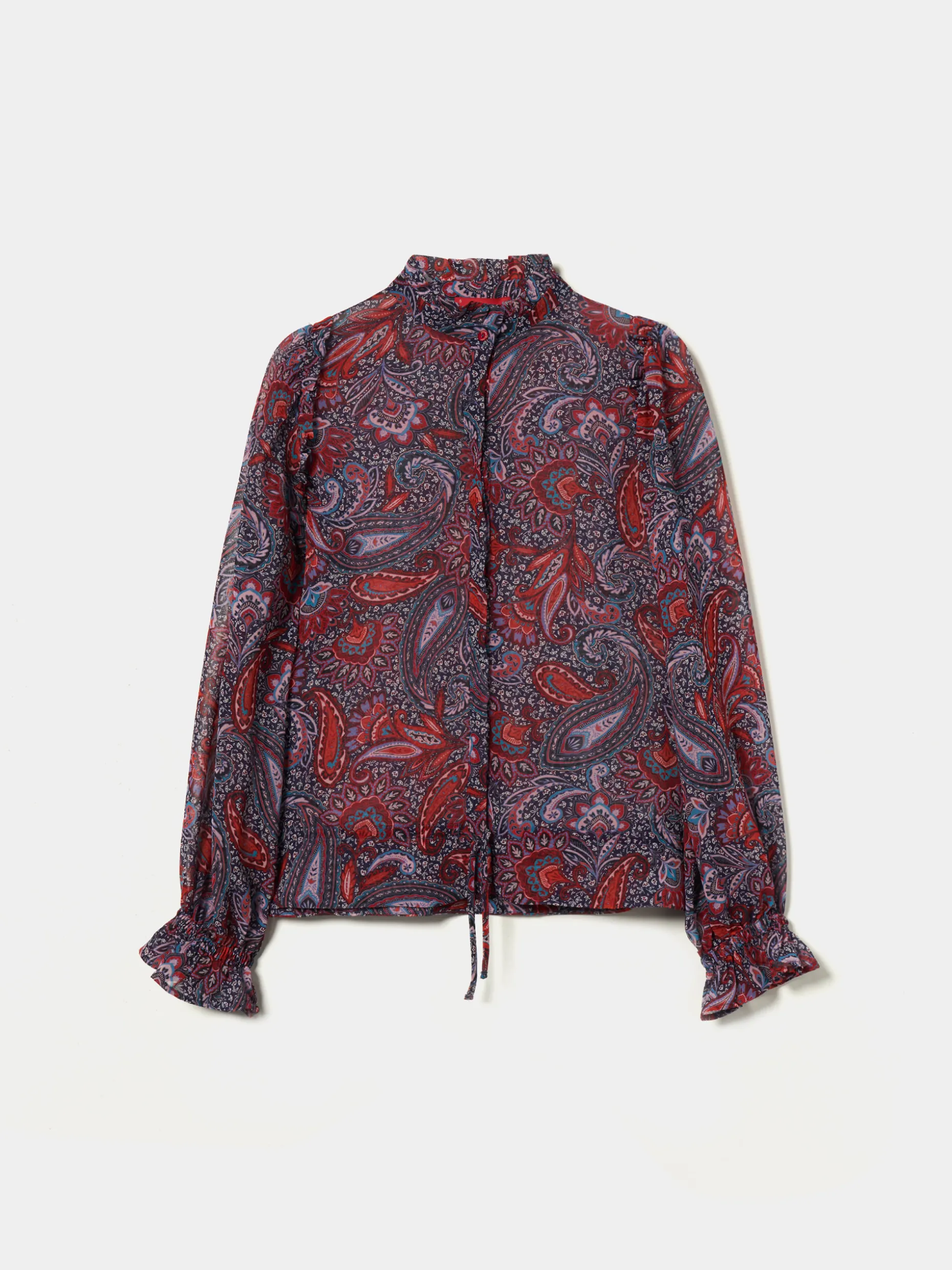Blusa semitransparente com padrão cornucópias|LION OF PORCHES Hot