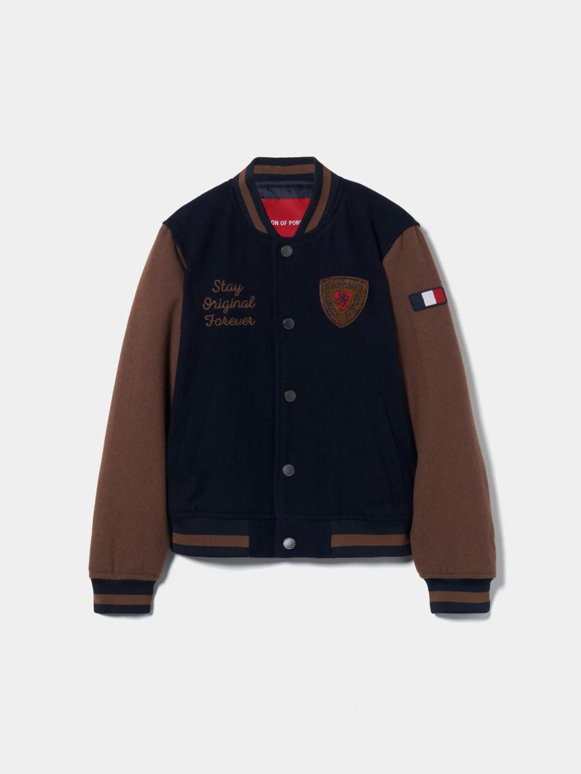 Blusão bomber bicolor|LION OF PORCHES Best Sale