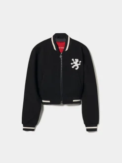 Blusão bomber com leão no peito|LION OF PORCHES Best Sale