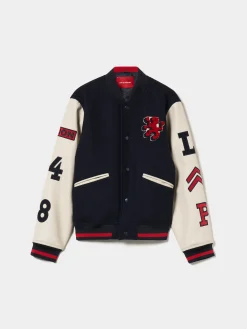 Blusão bomber mangas em contraste|LION OF PORCHES Fashion