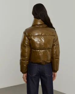 Blusão curto acolchoado brilhante|LION OF PORCHES Flash Sale