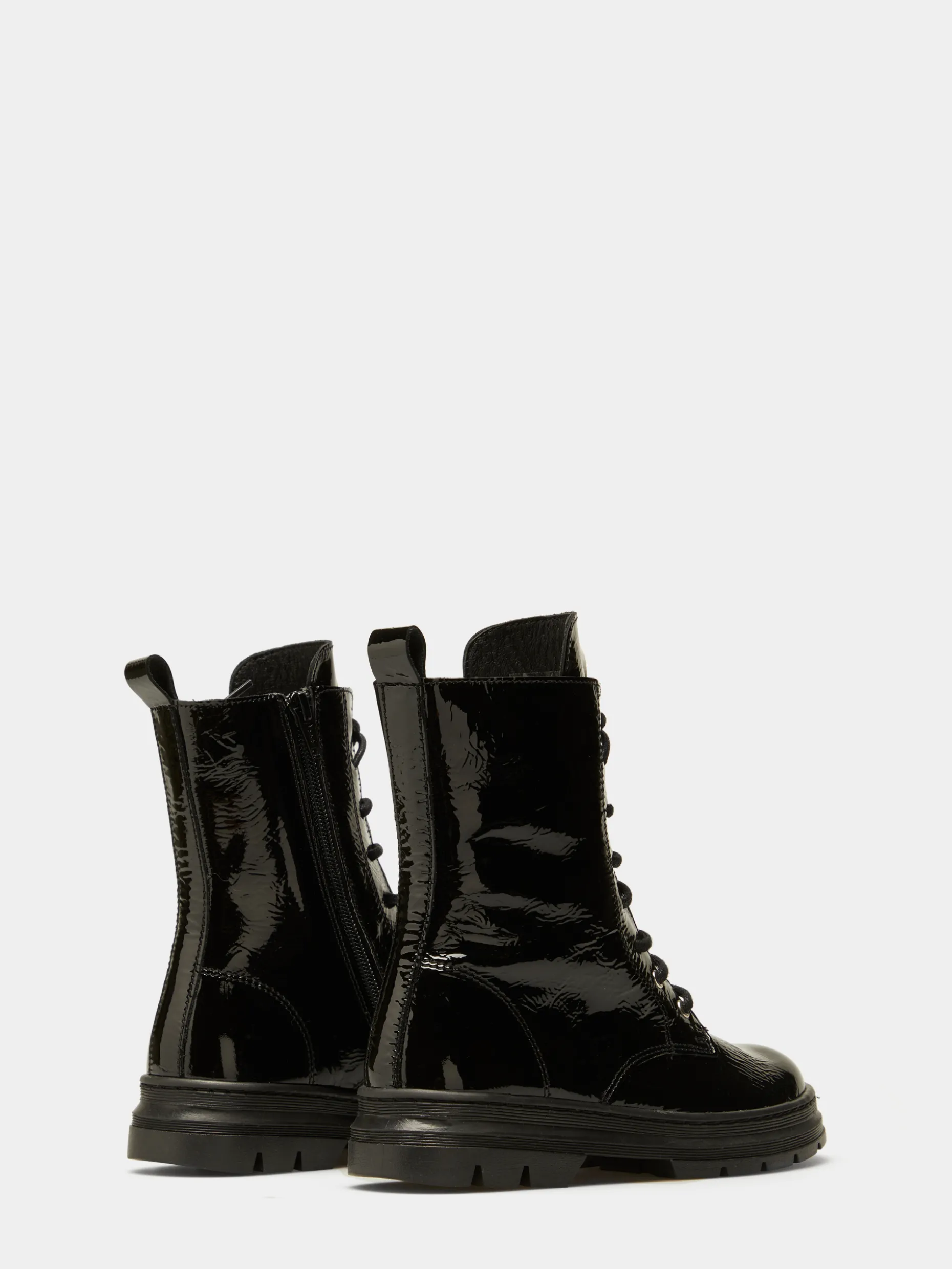 Botas de verniz com cordões|LION OF PORCHES Store