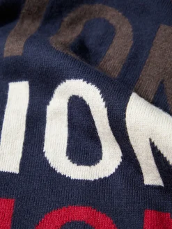 Cachecol com lettering em algodão e caxemira|LION OF PORCHES New