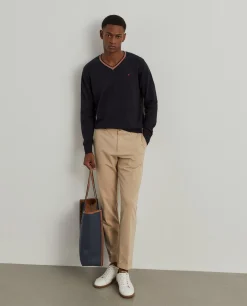 Calças chino regular fit|LION OF PORCHES Best Sale