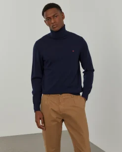 Calças chino regular fit com pregas|LION OF PORCHES Clearance