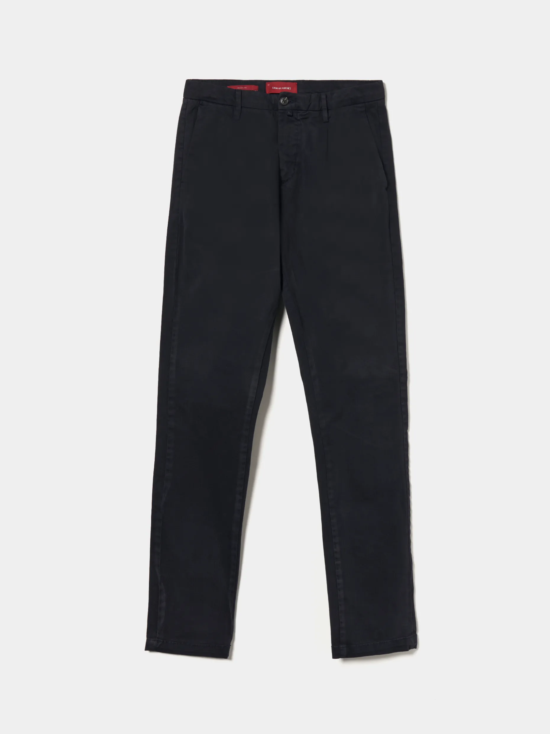 Calças chino regular fit com pregas|LION OF PORCHES Sale