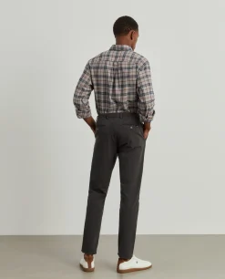 Calças Chino Regular Fit com pregas|LION OF PORCHES Hot