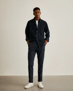 Calças chino regular fit com micro padrão|LION OF PORCHES Flash Sale