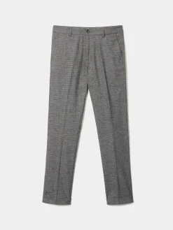 Calças chino regular fit com micro padrão|LION OF PORCHES Hot