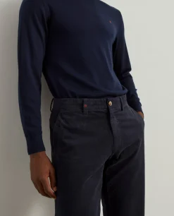 Calças chino regular fit em veludo|LION OF PORCHES Sale