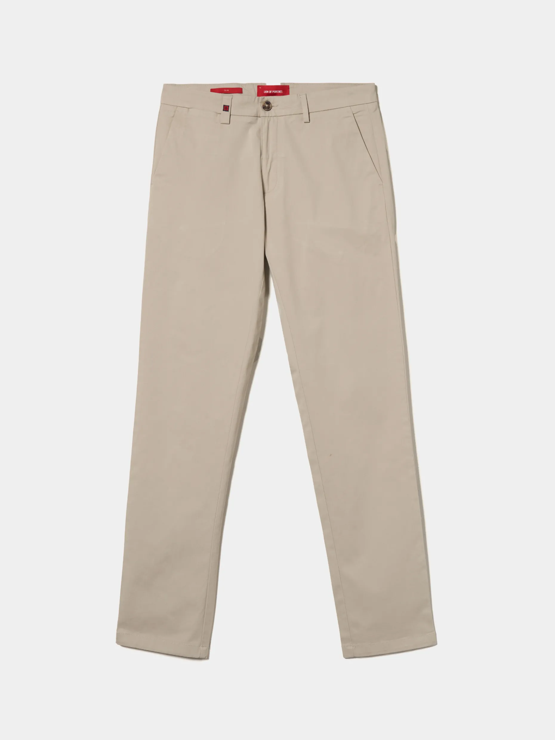 Calças chino slim fit|LION OF PORCHES Best Sale