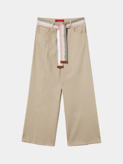 Calças culotte com cinto|LION OF PORCHES Best Sale