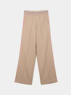Calças de malha wide leg com riscas|LION OF PORCHES Shop