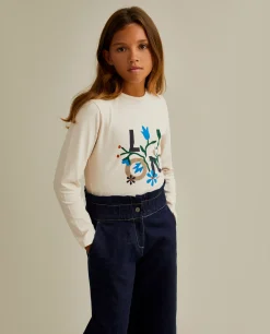 Calças denim com folho|LION OF PORCHES Discount