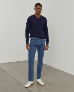 Calças denim regular fit|LION OF PORCHES Sale