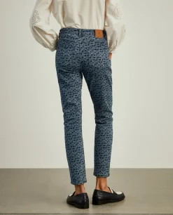 Calças denim regular fit com monograma|LION OF PORCHES Best Sale
