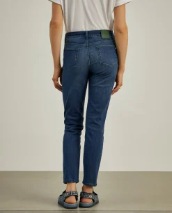 Calças denim regular fit de lavagem escura|LION OF PORCHES Shop