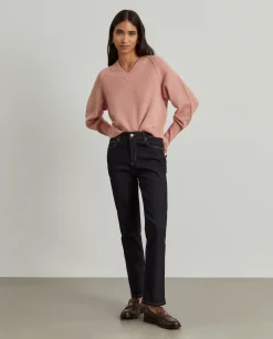 Calças denim regular fit lavagem escura|LION OF PORCHES Best Sale
