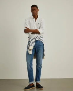 Calças denim slim fit|LION OF PORCHES Cheap