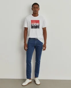 Calças denim slim fit|LION OF PORCHES Hot