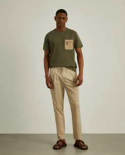 Calças jogger em malha técnica com cordão|LION OF PORCHES Best Sale