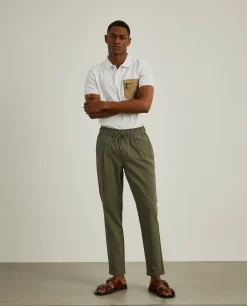 Calças jogger em malha técnica com cordão|LION OF PORCHES New