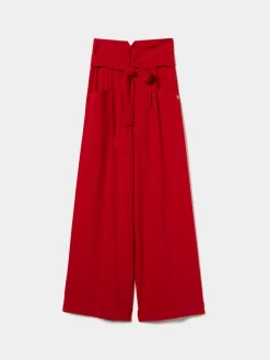 Calças pantalona com cinto|LION OF PORCHES Fashion