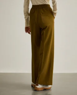 Calças pantalona com elástico na cintura|LION OF PORCHES Discount