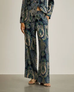 Calças pantalona com estampado cornucópia|LION OF PORCHES Online